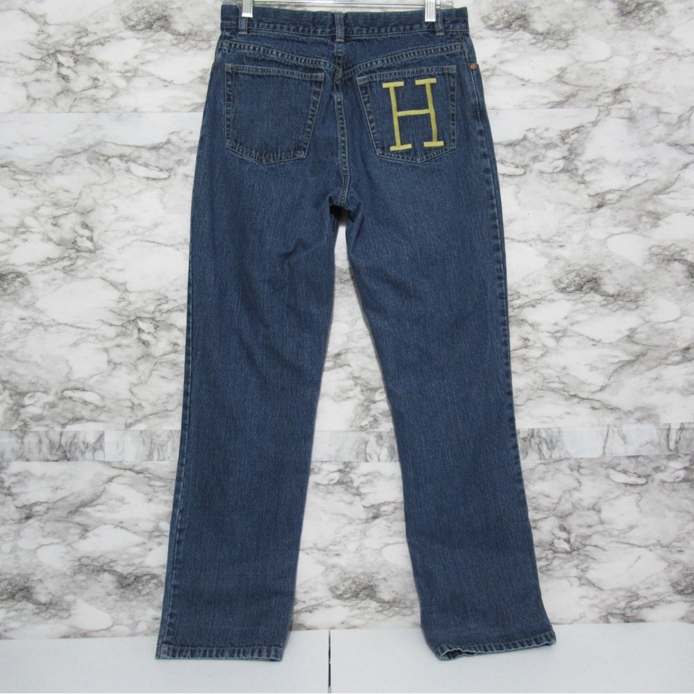 Vintage Tommy Hilfiger Y2K Straight Leg Embroidered Big H Denim Jeans Size 6